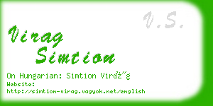 virag simtion business card
